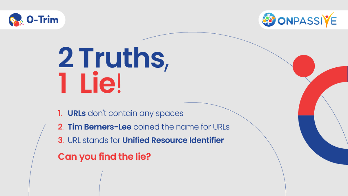 ONPASSIVE's tweet image. Reply to us with your answer. Register now for free access to O-Mail, O-Net, and O-Trim!

Register here: onpassive.com

#ONPASSIVE #AI #OTRIM #linkmetric #tracklinkclicks #urlshortener #Ecosystem #TheFutureOfInternet #linkshortener #urlshorteneronline #brandvisibility