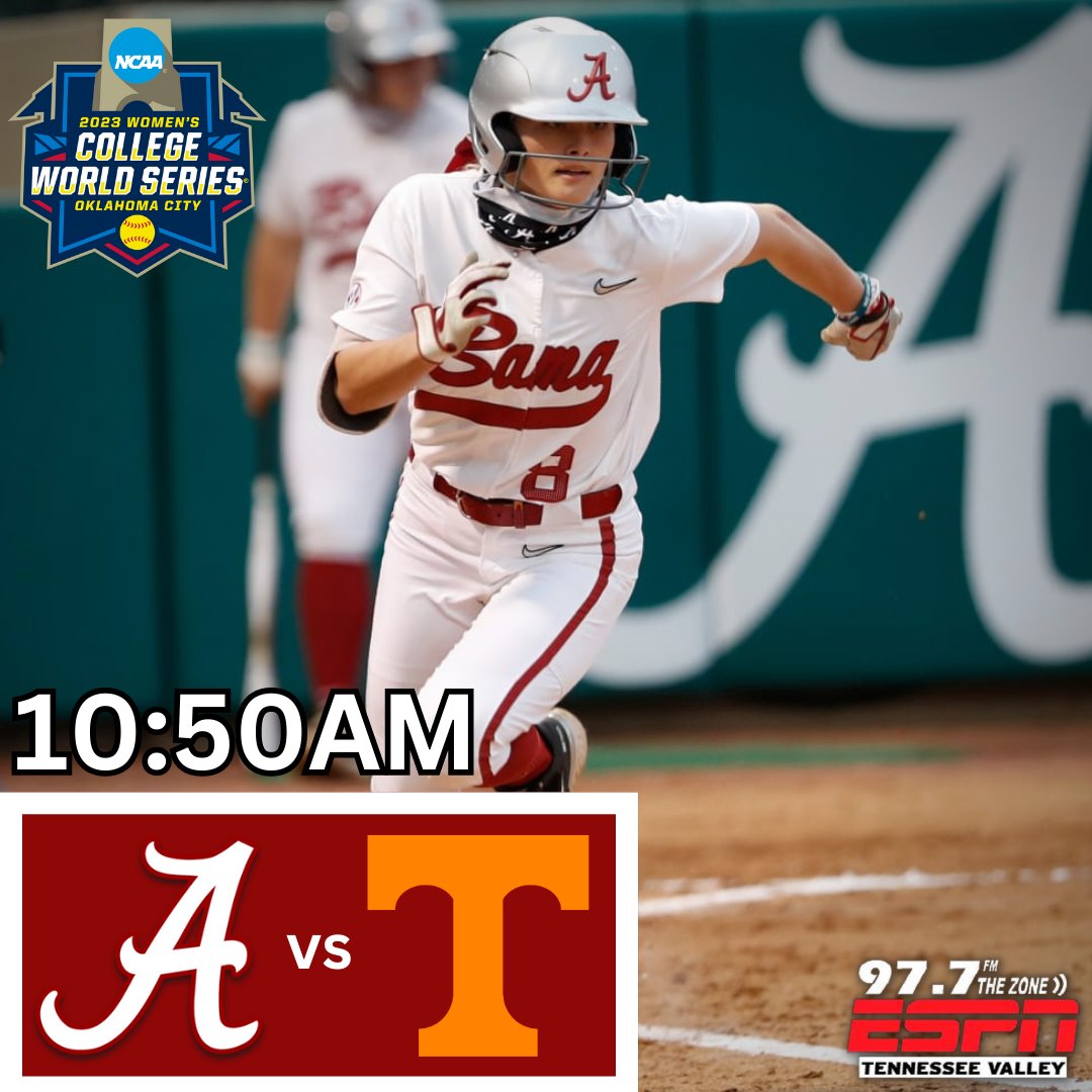 977ESPN's tweet image. ⚾Alabama Softball⚾
@AlabamaSB  vs @Vol_Softball

📻- mainstreamnetwork.com/listen/mobile_…