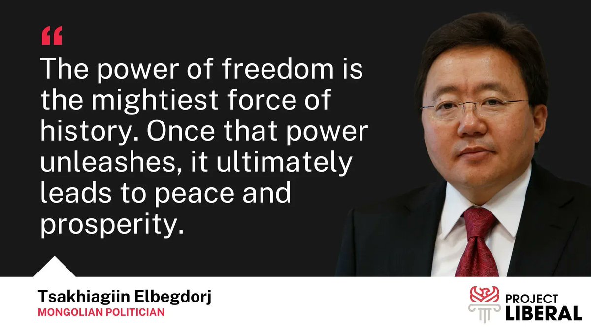 Freedom breeds prosperity. @elbegdorj