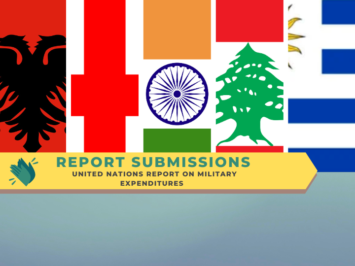 UN_Disarmament's tweet photo. 🎉👏Congratulations to Albania, Georgia, India, Lebanon and Uruguay for submitting information to the UN Report on Military Expenditures #UNMilEx!
Check out their national reports ▶️https://t.co/Qk6NlGZZcC https://t.co/wbUhg4PJCP