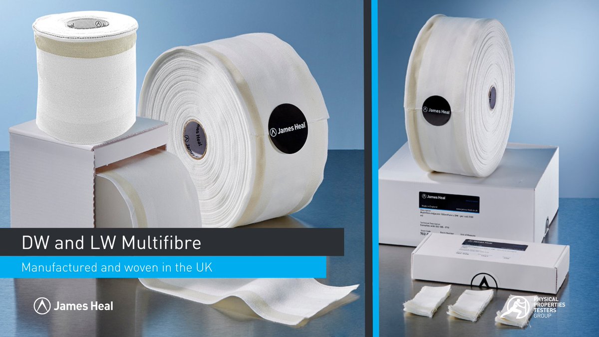JamesHHeal's tweet image. ▪️Test Materials focus: DW and LW Multifibre▪️

We weave all of every metre of our Multifibre at our Test Materials Centre in Halifax, to ensure that you receive a high quality test fabric every time.

Get in touch to order Multifibre, via our agents or our e-shop!

#Multifibre