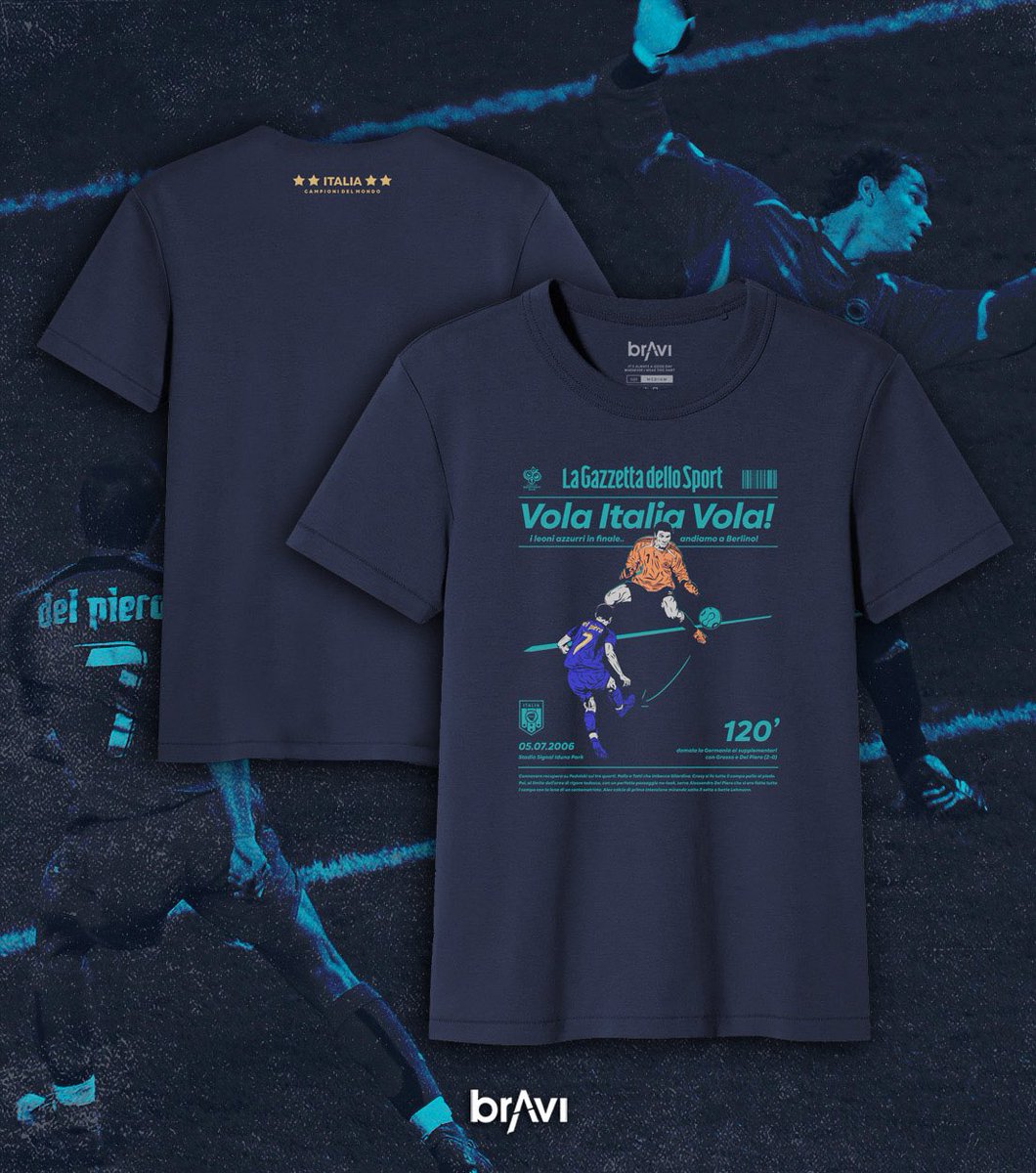 DENTRO DEL PIEROOOO.. DEL PIERO.. ALEX.. DEL PIERO.. ANDIAMO A BERLINOOOOO... 

PO s/d 8 Juni 2023.
IDR 119.000
Plastisol Sablon
Combed 24s

Klik link di bio untuk pemesanan.
<a href="/infoAzzurri/">Info Timnas Italia</a> <a href="/SerieA_Lawas/">SERIE A LAWAS</a>