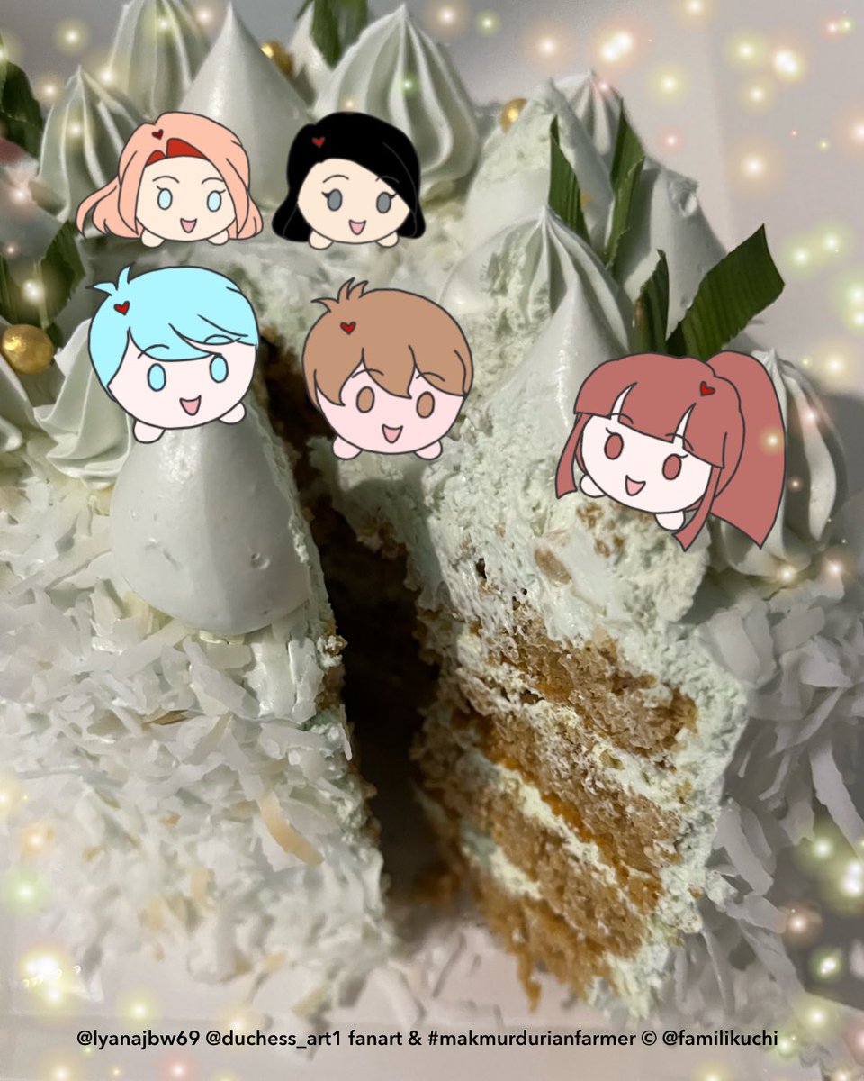 FamiliKuchi's tweet photo. Grateful for Malaysia being food paradise 🥰

Comic &amp; blog photos will feature A LOT of food &amp; drinks 😋 New: Zan &amp; Nana, May babies’ goodies ☺️

Do u know ur/ur OCs fav food? 🤩

#makmurdurianfarmer #comicgab #pandan #cake https://t.co/Ug8ZIjAVtW