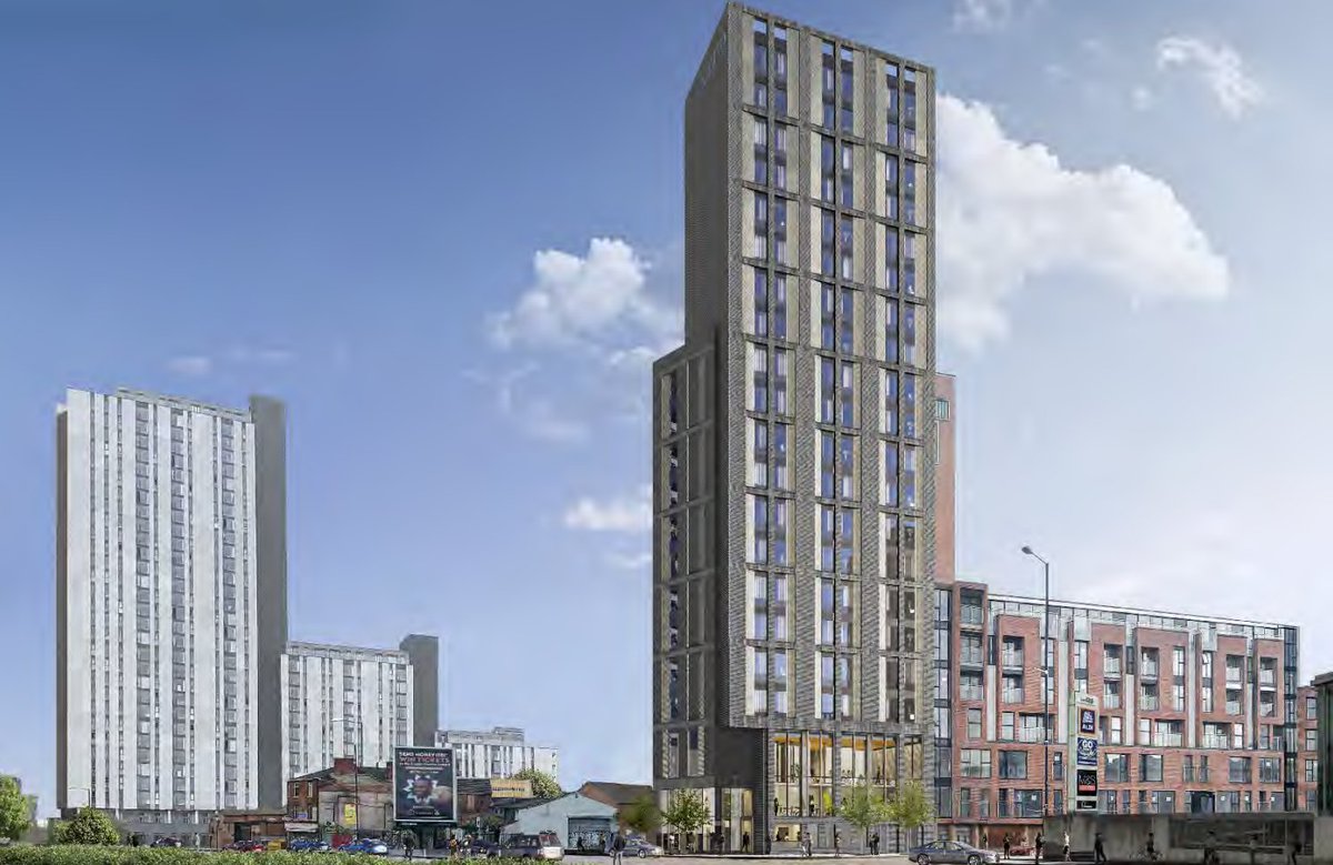 APPROVED: Plans for a 20-storey hotel with 154 beds at Great Ancoats Street. It will be operated by Hilton's Motto brand. Concerns were raised about changes to the Laystall Street junction, but planning bosses say there will be a consultation about this #LDReporter