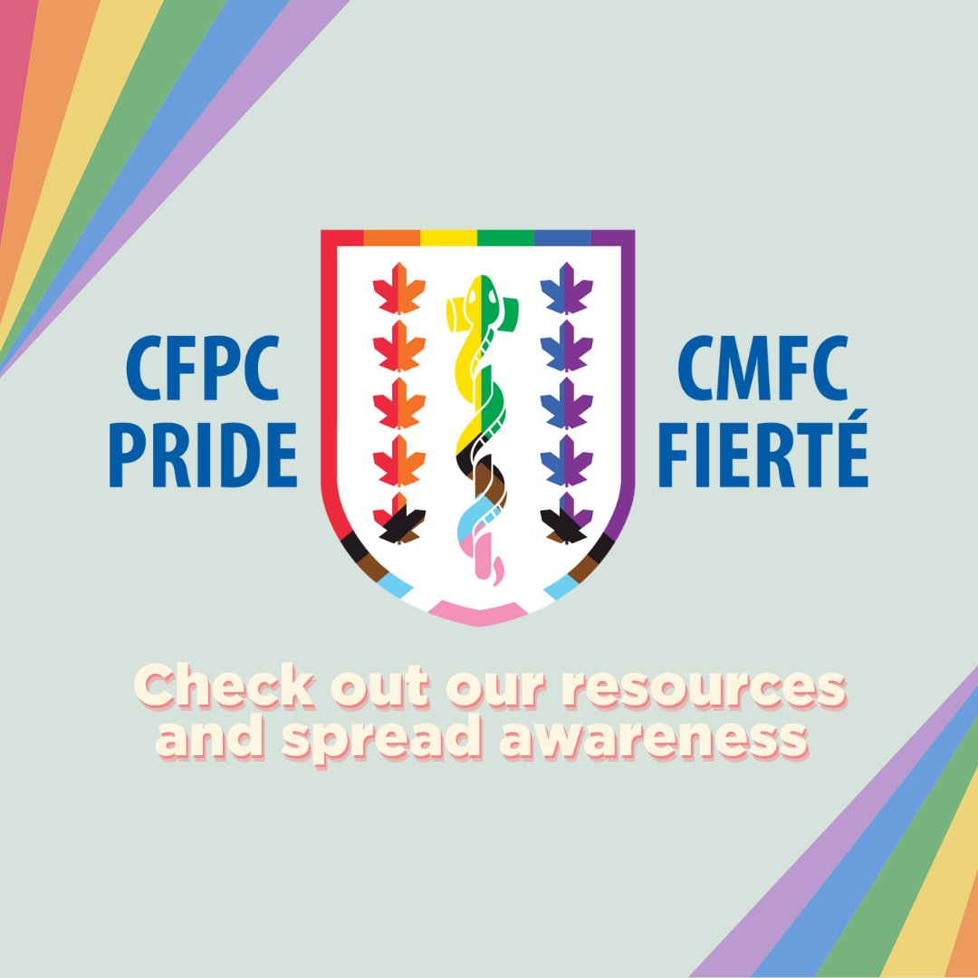 #CFPCPride is here and we’re ready to celebrate a brighter future for #LGBTHealth care through understanding and collaboration. Check out our resources and spread awareness. #LGBTQIA #2SLGBT ow.ly/mt3l50OBMUG