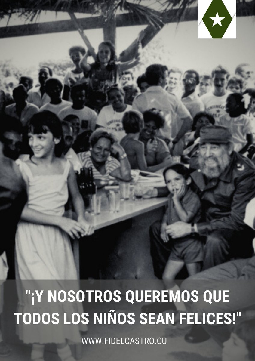 #FidelPorSiempre 🤍 '¡Y nosotros queremos que todos los niños sean felices!  

 👦👧 #DiaDeLaInfancia