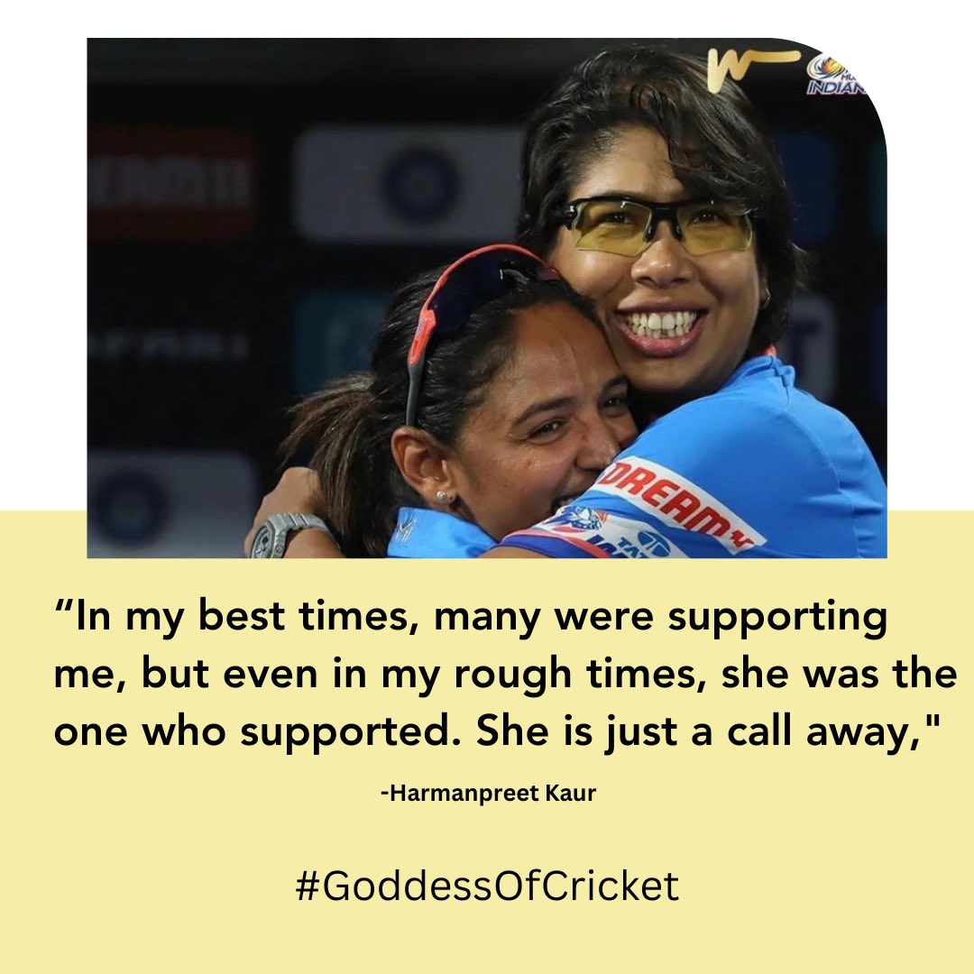 We miss this duo on field❤️ Jhulan has been a guiding light to everyone there 

#GoddessOfCricket #JhulanGoswami #HarmanpreetKaur #MumbaiIndians #WomenCricket