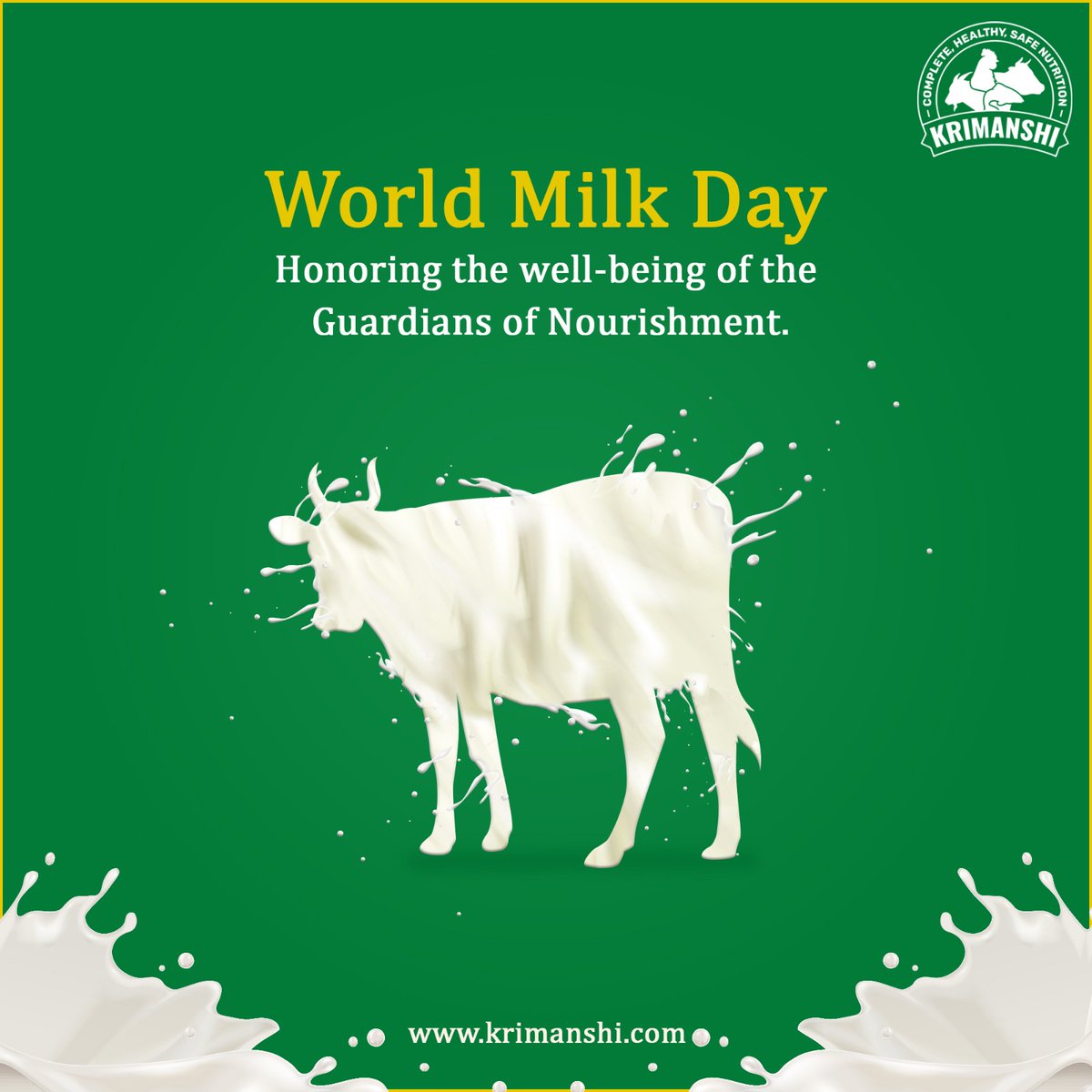 Honoring the well-being of the Guardians of Nourishment.

#WorldMilkDay #milkday #cattlehealth #cattlefeed #krimanshi