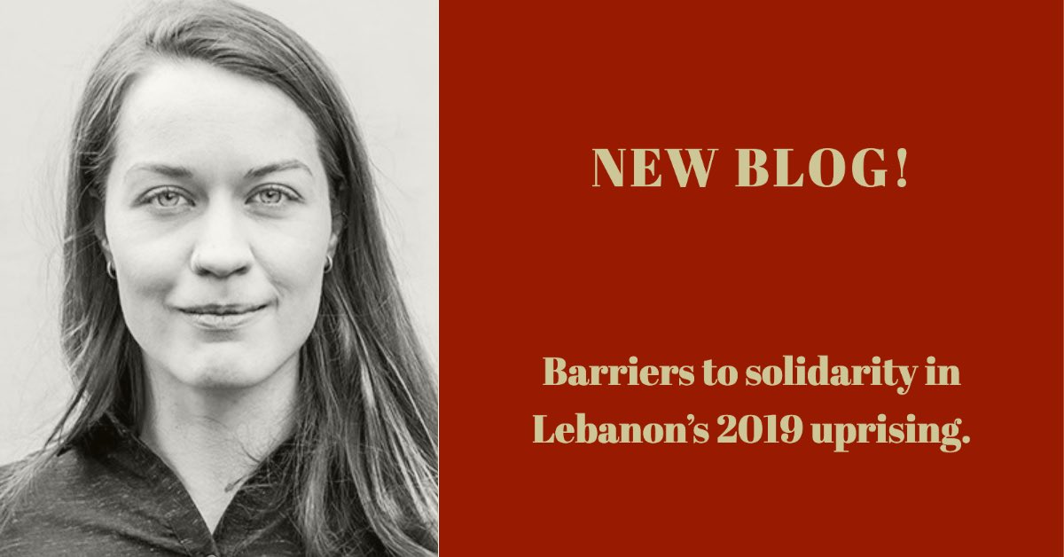 Middle East Law and Governance (Brill) (@law_middle) on Twitter photo Check out our new blog!
<a href="/AnneKirstineR/">Anne Kirstine Rønn</a> discusses barriers to solidarity in Lebanon’s 2019 uprising, how we should understand them, and what we can learn from them.
blog.brill.com/display/post/g… Check out our new blog!
<a href="/AnneKirstineR/">Anne Kirstine Rønn</a> discusses barriers to solidarity in Lebanon’s 2019 uprising, how we should understand them, and what we can learn from them.
blog.brill.com/display/post/g…