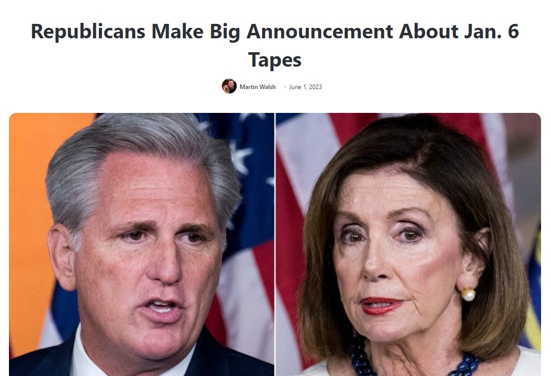 'Georgia Republican Rep. Marjorie Taylor Greene announced that House Speaker Kevin McCarthy has honored his promise to release of thousands of hours of footage from the incident at the U.S. Capitol on Jan. 6, 2021.'

Via: CB