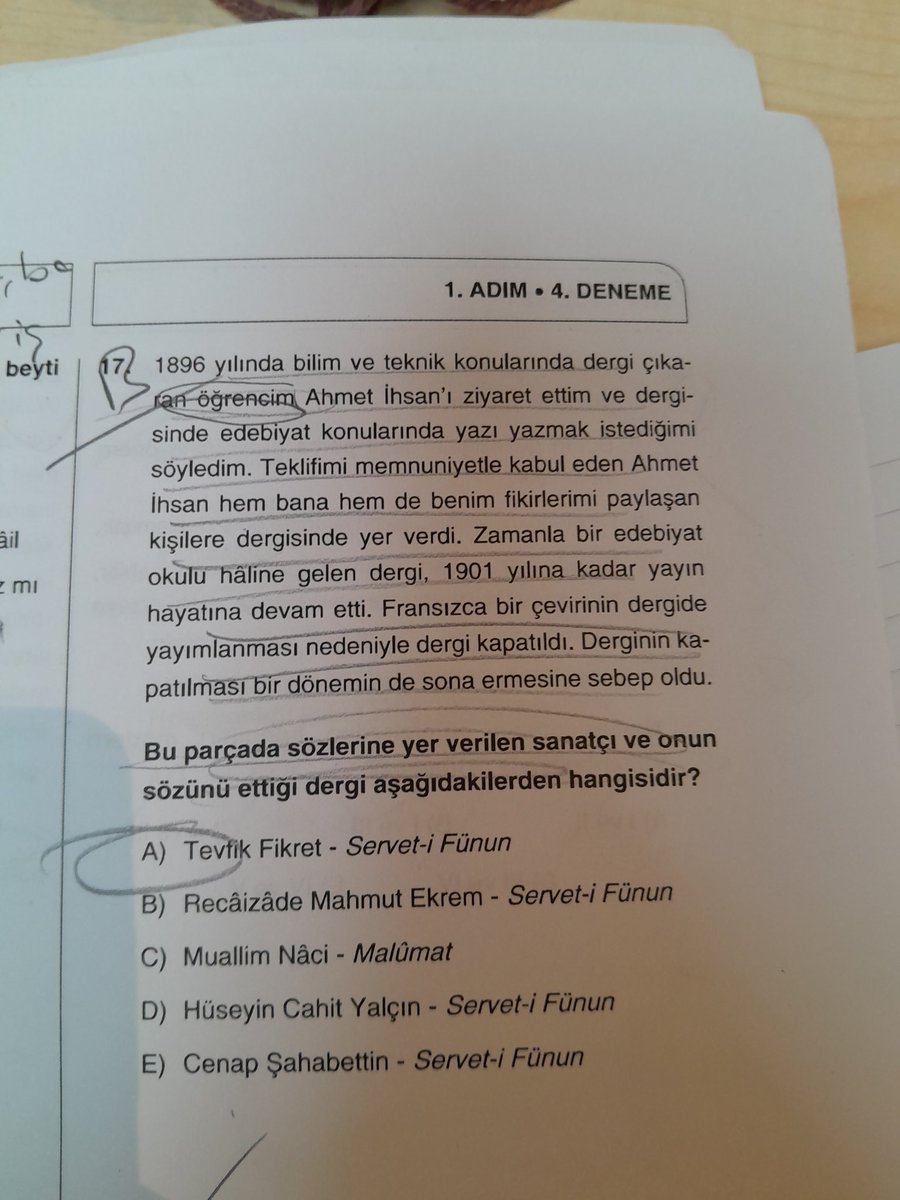 Şu soru kadar saçma bir şey görmedim. Yks'de çıksa yine yapamam