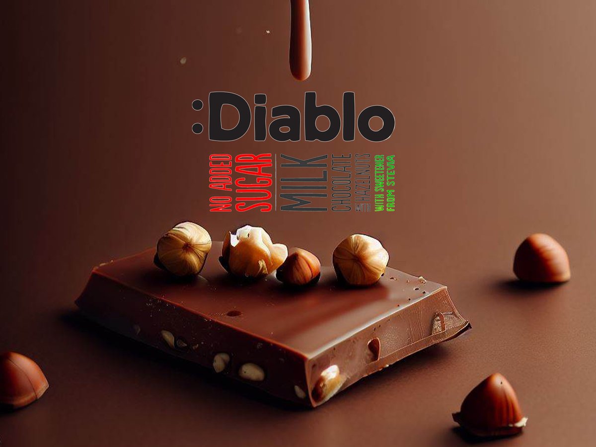 Nutty flavoured &amp; crunchy textured sugarfree chocolate by Diablo
Stevia is a natural sweetener from the green leaves of the Stevia rebaudiana plant

Stevia rebaudiana is native to South America it has been used for centuries by the Guarani people as a sweetener and medicinal herb