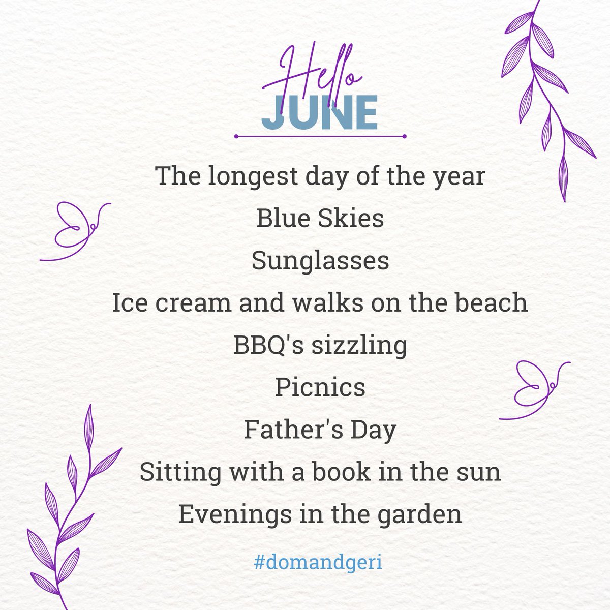 Happy 1st June! 🌸

Here's some of the things we are looking forward to. How about you? 

#junethings #happyjune #itsjune #june2023 #hellojune #june #besttime #familytime #friends #memories #firstdayofthemonth #birthday #junevibes #summer #nature #sunset