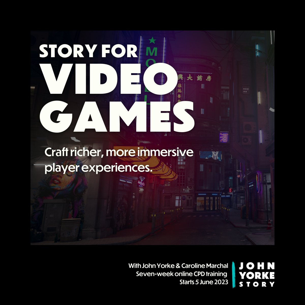 @asduskfallsgame Learn how to write compelling interactive stories with John Yorke & Caroline Marchal, whose game recently won Narrative Innovation of the Year at MCV/Develop. 

Our 7-week online CPD training starts 5 June:
johnyorkestory.com/course/story-f…

#narrativegame #gamedev #indiedev