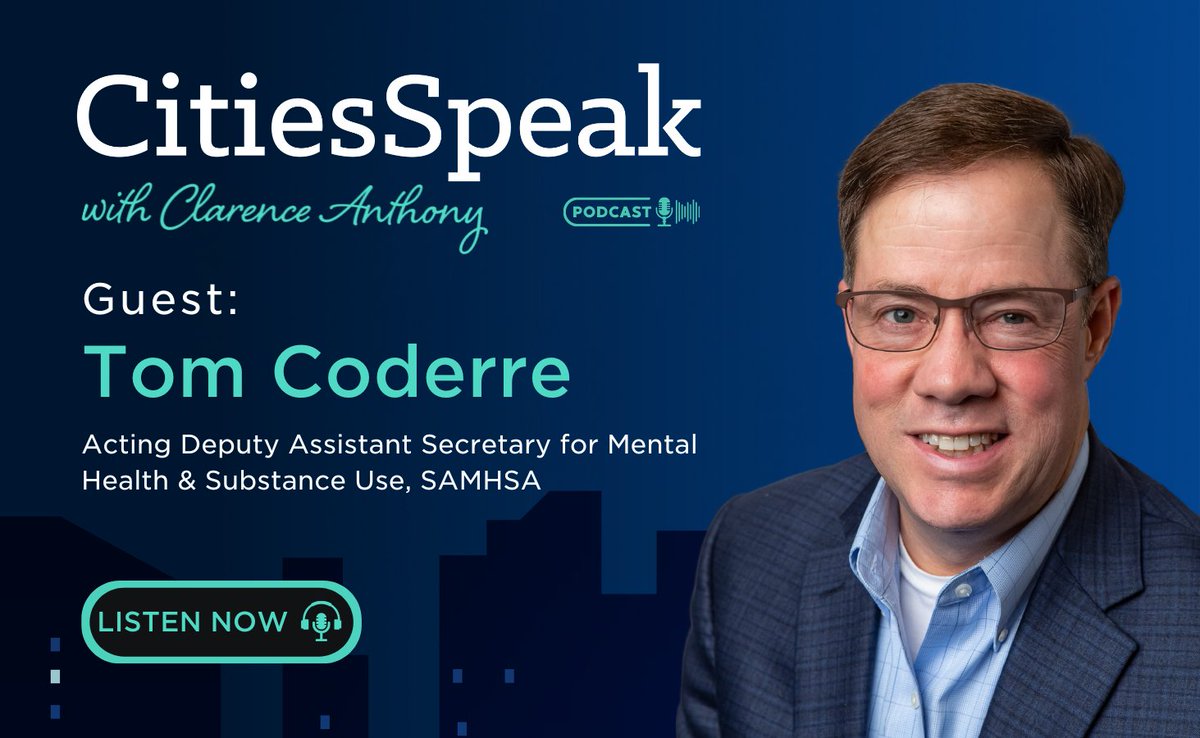 In our newest episode of CitiesSpeak, I had a great conversation with <a href="/tomcoderre/">Tom Coderre</a> at <a href="/samhsagov/">SAMHSA</a> about how local leaders can support better mental health &amp; recovery services for all of their residents. Check it out &amp; listen here: nlc.org/news-insights/…