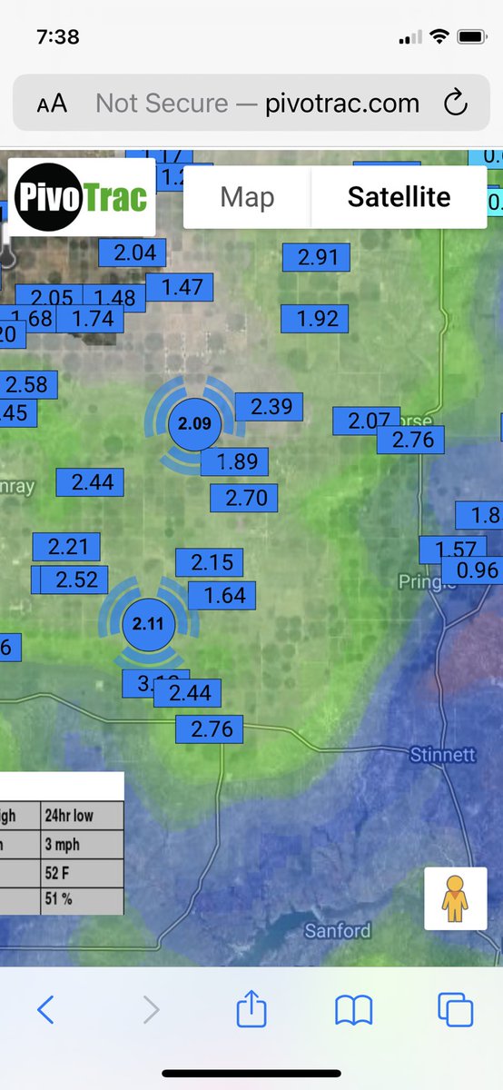 2-3 inches of rain overnight. I’m afraid we’re going to be looking at prevent plant for corn if things don’t change quickly but the forecast calls for more rain. First time for everything.