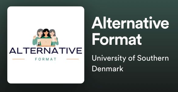 dbm_samf's tweet image. ACADEMICS SHARE ADVICE ON ACHIEVING PHD THROUGH 'ALTERNATIVE FORMAT'
 Read more: 
sdu.dk/en/om_sdu/inst…
Contact: Anuja Pradhan, apra@sam.sdu.dk 
 
Download podcast:
open.spotify.com/show/3HolzmRaO…

 #phd #podcast #academics #students #teachers #university #sdu