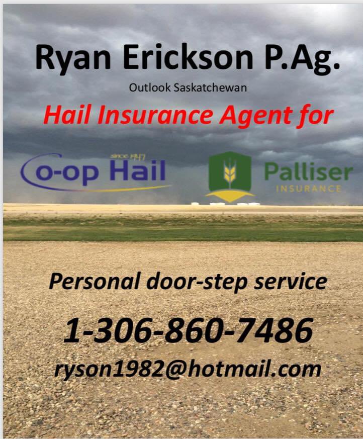 Hail insurance season is here. Give me a call if you are needing a quote.