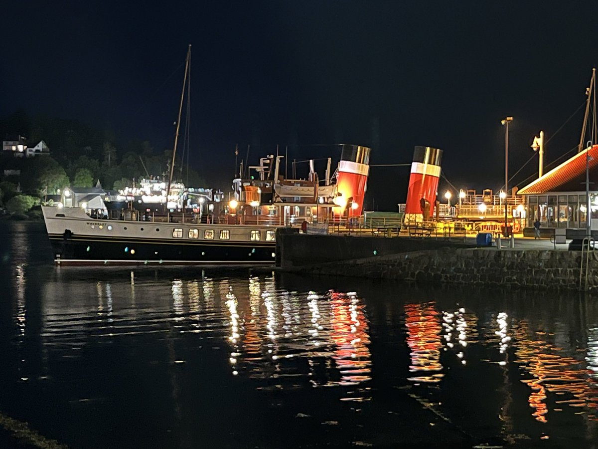 The #Waverley at #Oban by night @PS_Waverley #Scotland