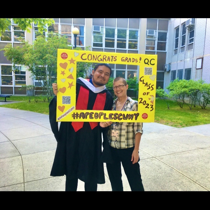 Congratulations and Happy Commencement to Enrique Peña Oropeza, and to all QC 2023 grads!!!🌟⚡️💫

Help us fight for the next generation. 
psc-cuny.org/classof2023 

#FullyFundCUNY #FundCUNY  #APeoplesCUNY #FixCUNY #FreeCUNY #InvestInCUNY #NewDeal4CUNY #CareNotCuts