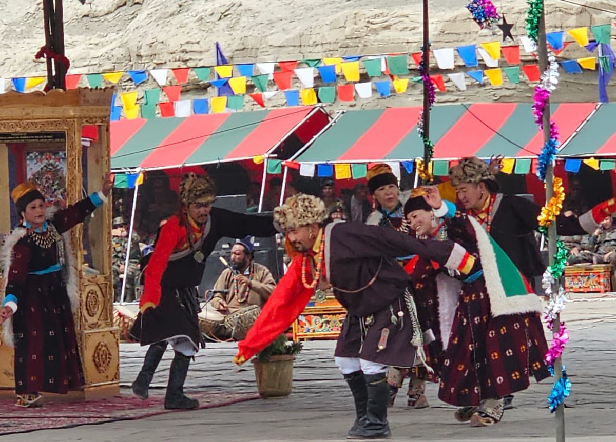 prodefleh's tweet photo. The cultural side of the mysticsl land of #Ladakh was showcased during the Barakhana at #diamondjubilee celebrations of The Ladakh Scouts Regiment at #LSRC
@firefurycorps
@PIB_India
@adgpi https://t.co/KMQ1sXNMh4