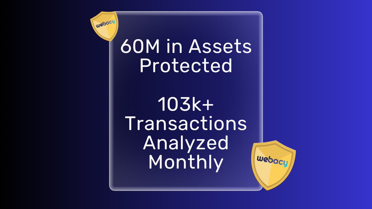 mywebacy's tweet image. 🧬 Webacy users avoid being victims daily by having their crypto assets protected from threats and human error.

❓Are you ready to join the safety movement?