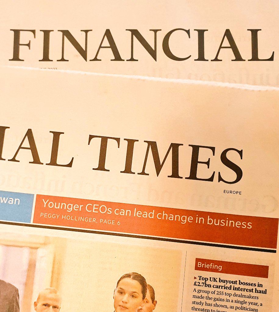 JaroszOlivier's tweet photo. Inspiring article from .@peggyhollinger on why organisations should consider younger CEOs. "Diversity of experience is more important now" and applies also to sports β½οΈ @SamuelAgini
#Under40CEO https://t.co/BJI2rI3nyv