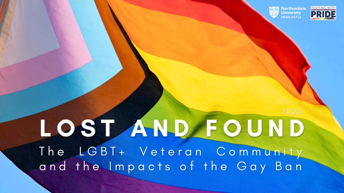 Today we have launched our report 'Lost and Found: The LGBT+ Veteran Community and the Impacts of the Gay Ban'🏳️‍🌈 Thank you to all the veterans who took part in this research! Read it here👉 researchportal.northumbria.ac.uk/en/publication… @fightingwpride @NorthumbriaUni