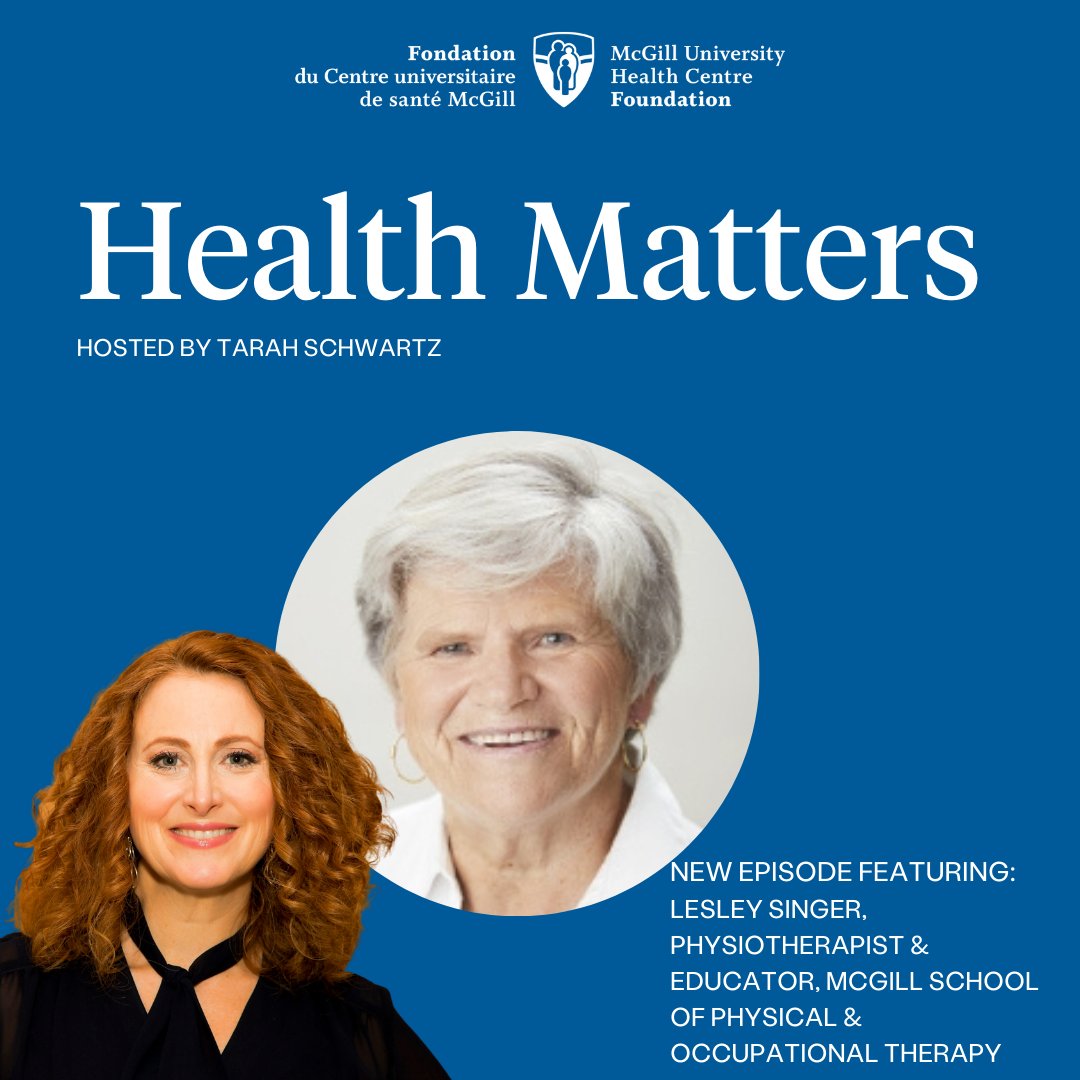 Wrapping up Physiotherapy Month with @RIMUHC1 Health Matters podcast featuring Lesley Singer, Physiotherapist, patient partner, & educator in the interdisciplinary Online Graduate Certificate in Chronic Pain Management program. @lspht 
#npm2023 @PhysioCan 
mcgill.ca/x/Ucd