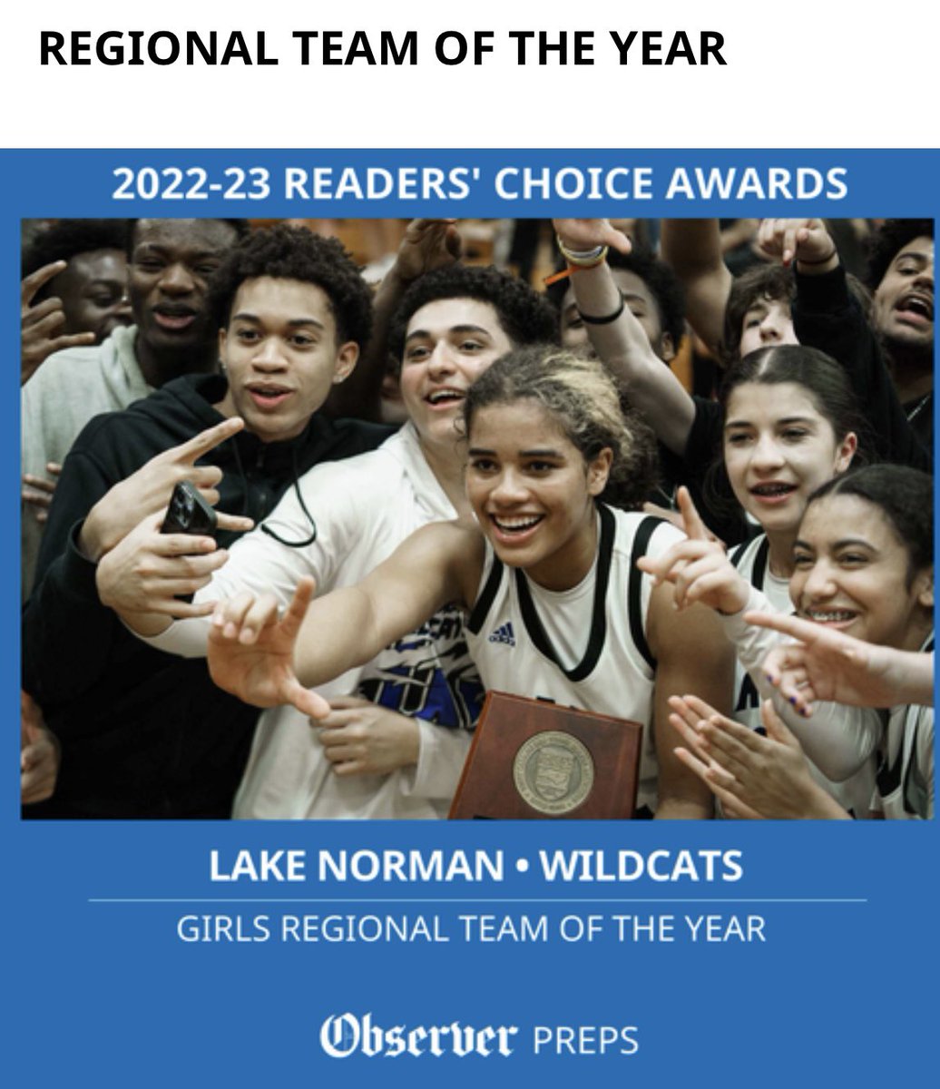 LNHSGBB's tweet photo. Thank you @charlottepreps readers for voting!
Regional Team of the Year✅
Regional Player of the Year✅
Regional Coach of the Year✅
Game of the Year✅

@LKNAthletics @LNHS_Athletics @Gm4Sports @Mindy_McCarthy3 @CghrMedia @BallHerHoopsCLT @langstonwertzjr @TheOneRC @camwillsports https://t.co/dGeXeOKMA1