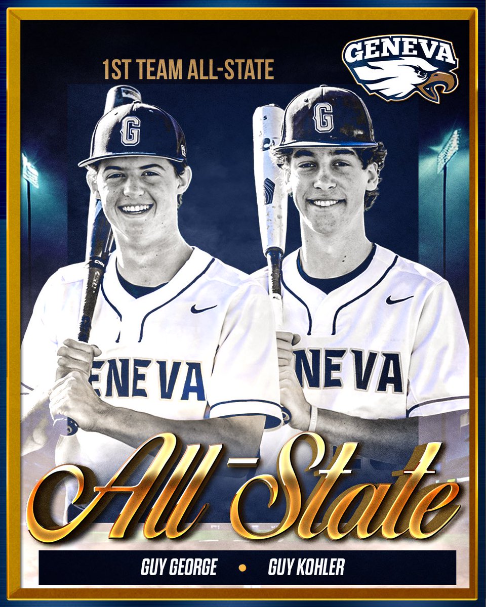 GSB_AthleticsTX's tweet photo. Congrats to our “Guys!” Guy George and Guy Kohler on receiving 1st Team All-State Honors in their final season as a Geneva Athlete! We’re proud! #TalonsUp https://t.co/u6ARo8SEtt