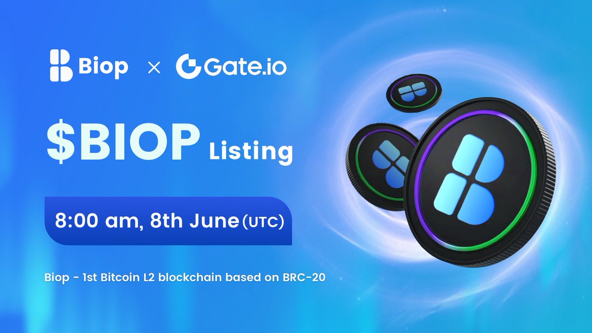Biop | Bitcoin L2 | BIP-420 (@biopdao) on Twitter photo 🔥 $BIOP will be listed on #Gateio @gate_io🔥
➡️gate.io/article/30982
🎁 #Airdrop $BIOP to all users
✅Follow <a href="/BiopDAO/">Biop | Bitcoin L2 | BIP-420</a> and @gate_io, RT
✅Join: t.me/BiopDAO
✅Input: forms.gle/TMQxe861RqBYYX…
💡 $BIOP Public Sale: biop.io/ido
#Biop #BRC20 #BRC20Airdrop 🔥 $BIOP will be listed on #Gateio @gate_io🔥
➡️gate.io/article/30982
🎁 #Airdrop $BIOP to all users
✅Follow <a href="/BiopDAO/">Biop | Bitcoin L2 | BIP-420</a> and @gate_io, RT
✅Join: t.me/BiopDAO
✅Input: forms.gle/TMQxe861RqBYYX…
💡 $BIOP Public Sale: biop.io/ido
#Biop #BRC20 #BRC20Airdrop