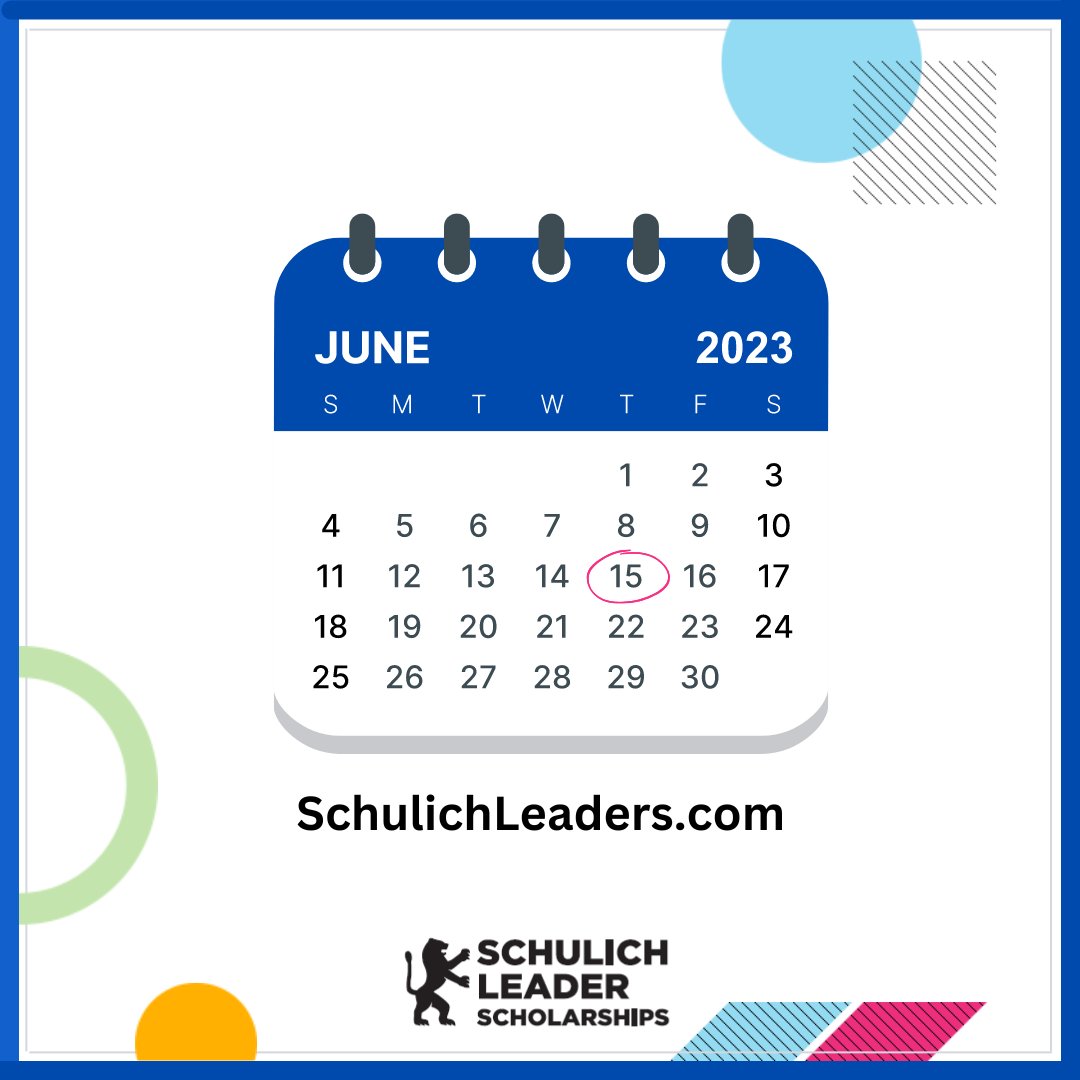 June is here! All #SchulichLeader #scholarship recipients will be finalized this month! We can’t wait to see who rounds out the squad. Check back here for updates!

schulichleaders.com #2023SchulichLeaders #LeadersGonnaLead #STEM #Science #Technology #Engineering #Math