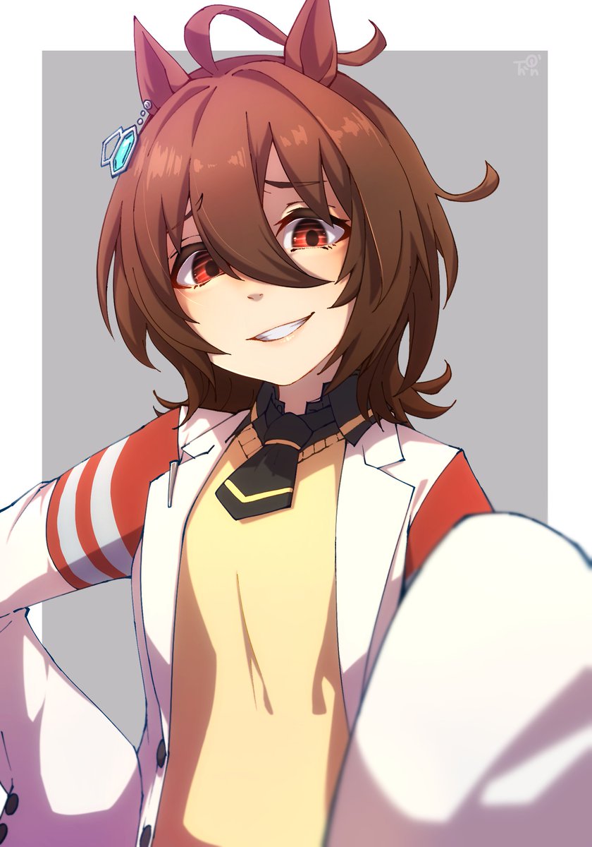 アグネスタキオン(ウマ娘) 「アグネスタキオン! 目が特徴的で描いてて