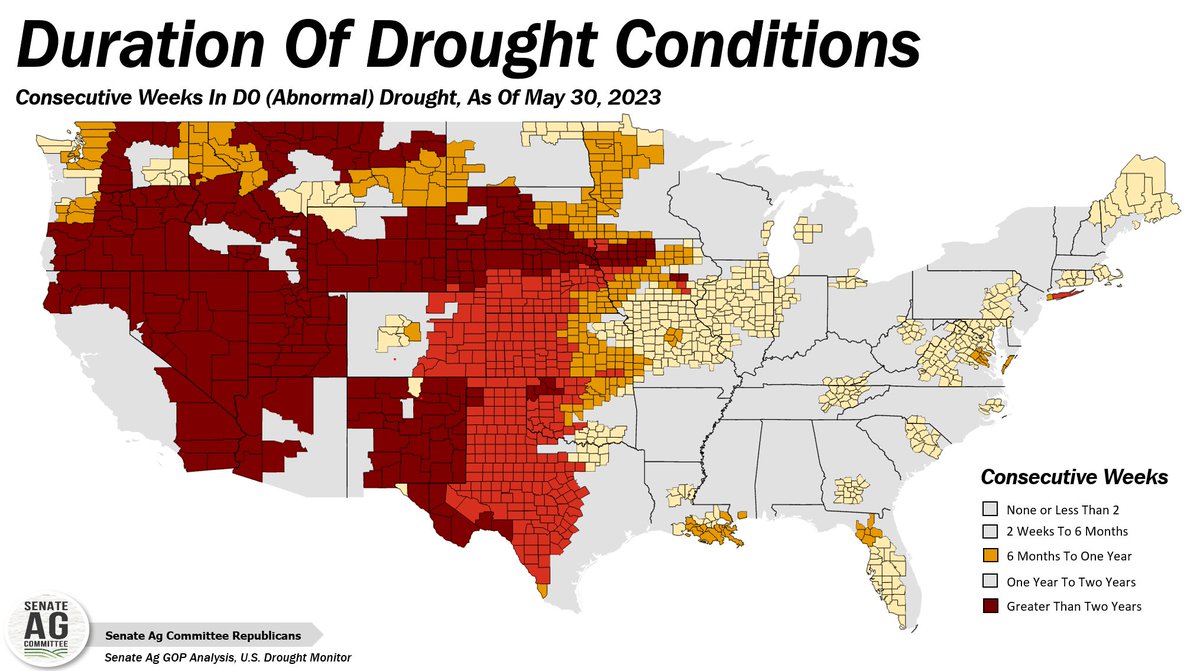 Now that #Plant23 #corn and #soybean crops are mostly in the ground, all 👀turn to weather. Today's @DroughtCenter monitor shows short-term dry conditions across parts of #CornBelt, important to follow into July/Aug when temps and rainfall matter a lot #AgTwitter 🌽🌱