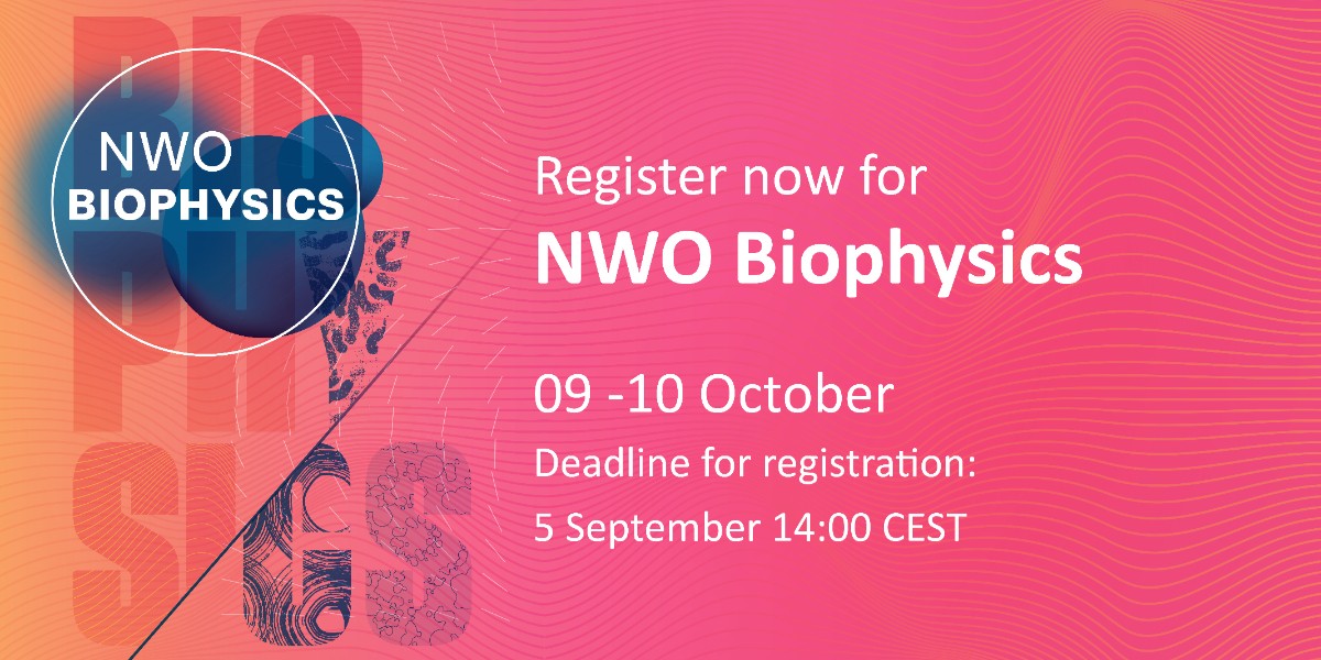 Registration for NWO Biophysics 2023 has opened! This year’s edition will feature various renowned speakers, interactive sessions and extensive networking opportunities among your fellow biophysicists. View the preliminary programme and register now 👉 nwobiophysics.nl