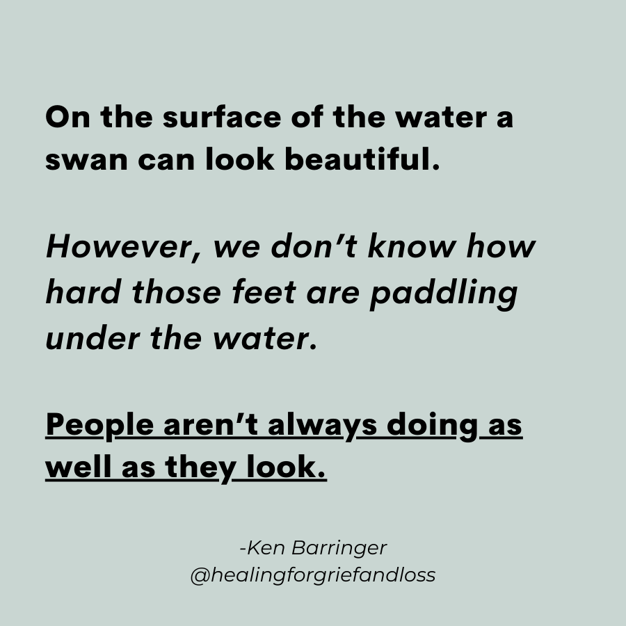 healingforgrief's tweet image. People aren’t always doing as well as they look. How can this reminder support you today?

-
#mentalhealthaccount #mindsetquote #positivethinking