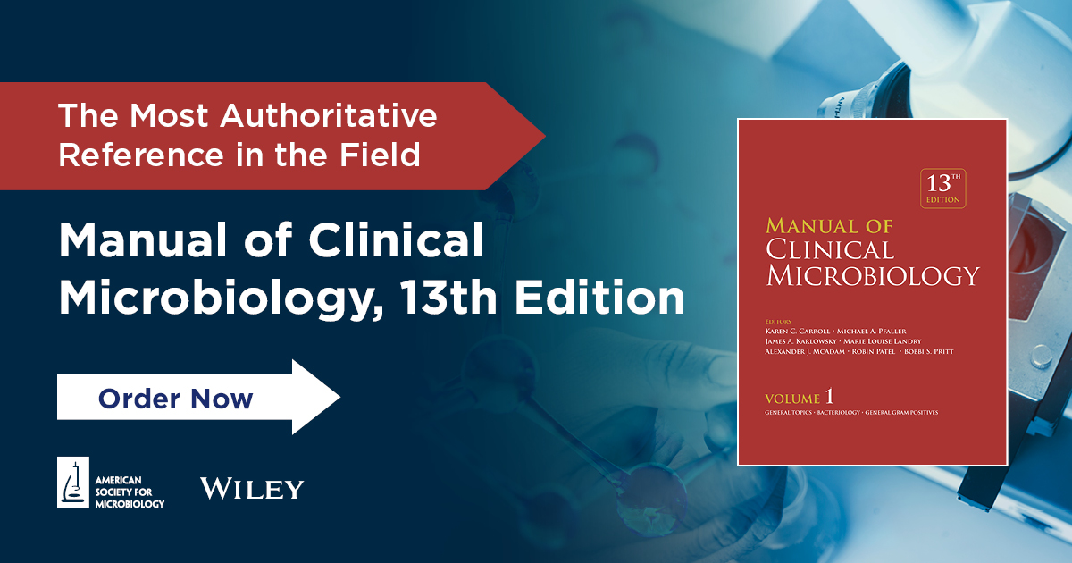 ASMicrobiology's tweet image. Stay ahead in #ClinicalMicrobiology w/ ASM &amp;amp; @wileymicrobio’s upcoming 13th edition of "Manual of Clinical Microbiology, Multi-Volume" set! This authoritative reference sets the standard for lab practice. Pre-order now: asm.social/1eS