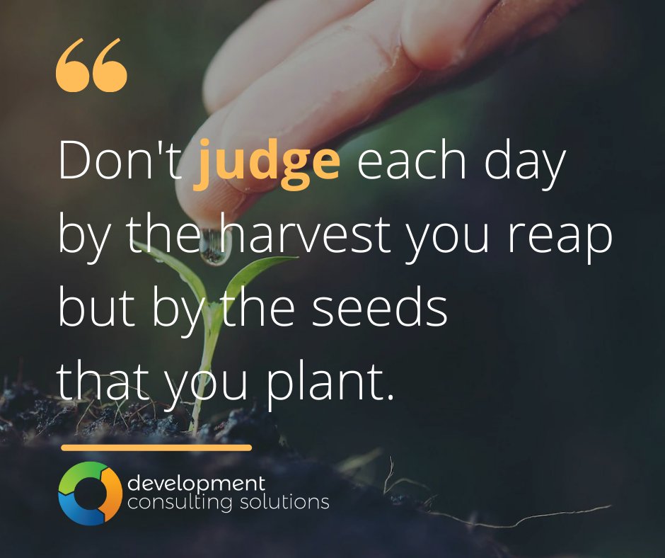 Don't judge each day by the harvest you reap but by the seeds that you plant.
#coaching #nonprofit #fundraising #fundraisingideas #charity