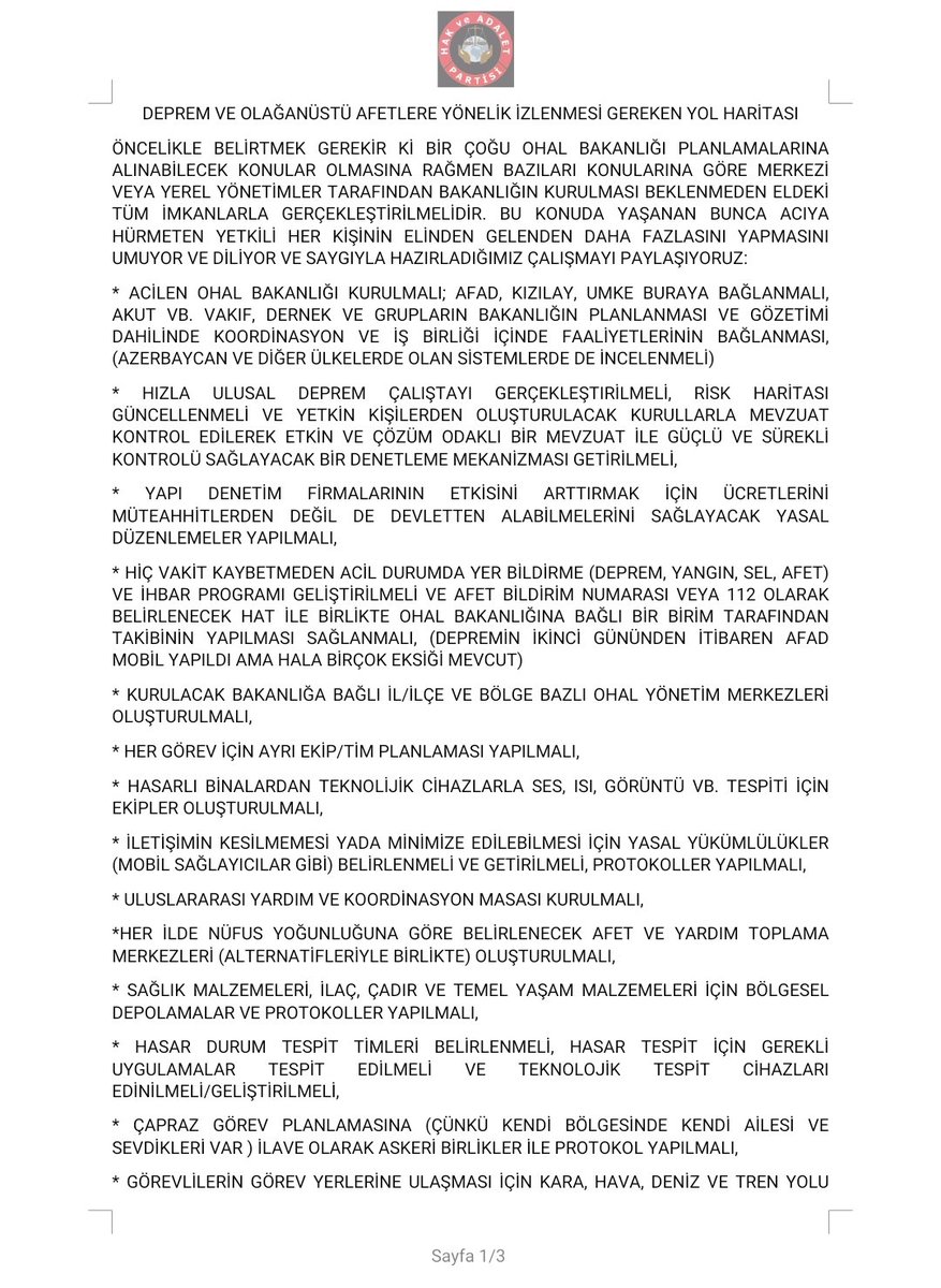 happarti26's tweet photo. HAK VE ADALET PARTİSİ (HAP) ESKİŞEHİR İL BAŞKANLIĞI KURULUŞ BİLDİRİSİ VE GÜNDEME DAİR KAMUOYU AÇIKLAMASI

   ÖNCELİKLE 06 ŞUBAT 2023 TARİHİNDE MEYDANA GELEN DEPREM DOLAYISIYLA TÜM HALKIMIZA TEKRARDAN GEÇMİŞ OLSUN DİLEKLERİMİZİ İLETİYOR, VEFAT EDENLERE RAHMET VE YAKINLARINA https://t.co/3HbKMFwuHE