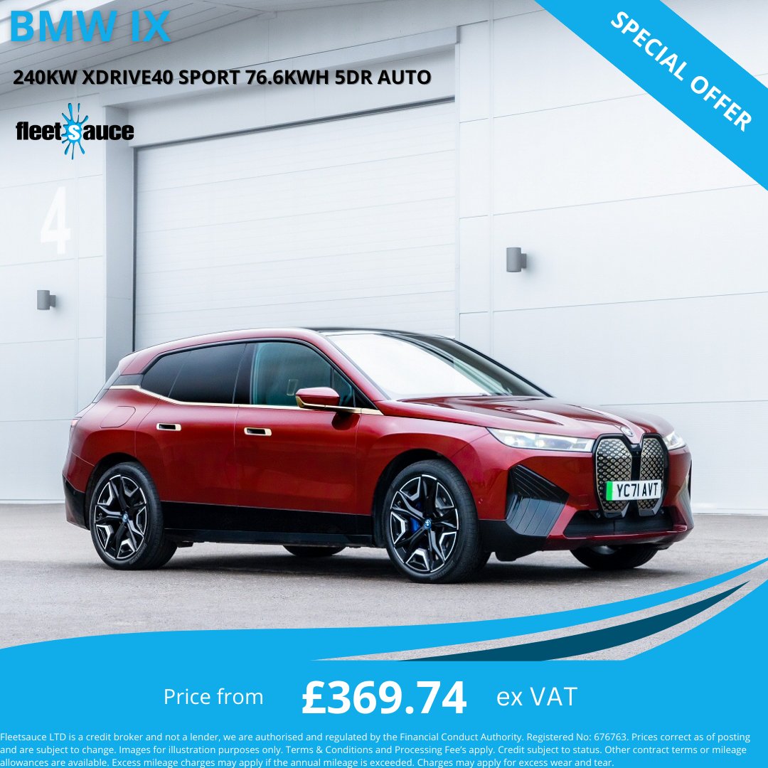 BMW IX Special Offer! Call now: 08000 321 433

💸 9 months initial rental 
🤝 24 month contract 
🚗 5,000 miles per annum 

Personalise this deal: https: ow.ly/LhHn50OBQcM
#wrexham #v4bgroup #carleasing #BMW  #IX40 #ev #electriccar #vehicleleasing #fleetsauce #suv