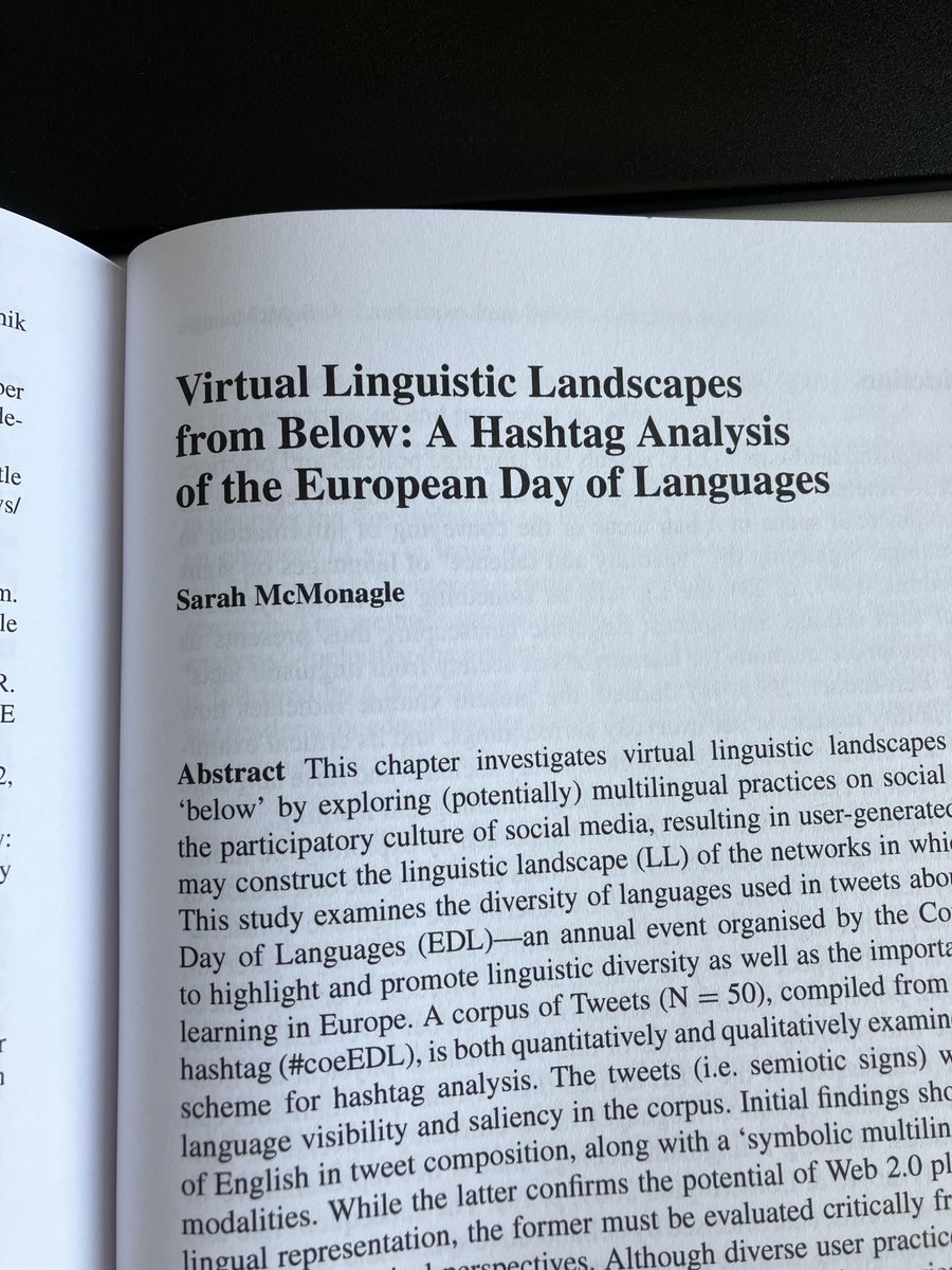 Delighted to have this in my hands - a fantastic and diverse collection of contributions on the uses of linguistic landscapes for teaching and learning, promoting multilingual education from primary school to the university and beyond 🙌
Tell your library: link.springer.com/book/10.1007/9…