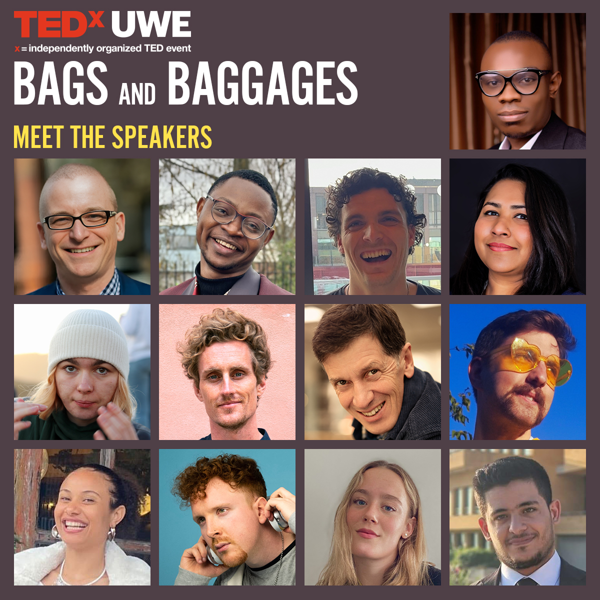 A peek at our exciting line-up of speakers for TEDxUWE 🤩