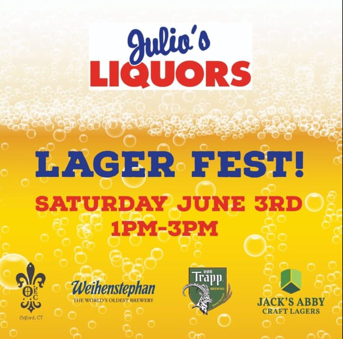 THIS SATURDAY! 

Join us this Saturday June 3rd at 1 PM for our Lager Fest

Featuring over 40 different Lagers from some of the best brewery’s around the world

Buy one ticket bring a friend for FREE! ⬇️⬇️

juliosliquors.com/events?event-i…