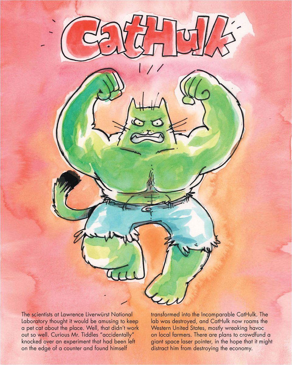 Cats are not usually allowed in laboratories. Cat Hulk is why.
planeturf.com/product/urfspa…

#urfspace #book #art #scifi #cartoons #comic #cat #hulk #cathulk #angry #laserpointer  #chuckwhelon #planeturf <a href="/livermore_lab/">Lawrence Livermore National Laboratory</a> #catsofinstagram #instacat #cats #laboratories