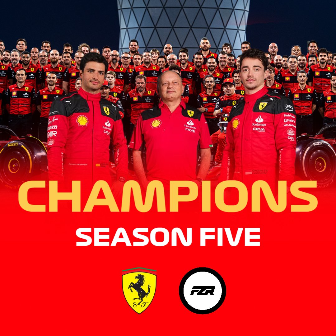 fzrracingleague's tweet image. SEASON FIVE CONSTRUCTORS CHAMPIONS 🔴
#f1 #leagueracing #constructors #champions