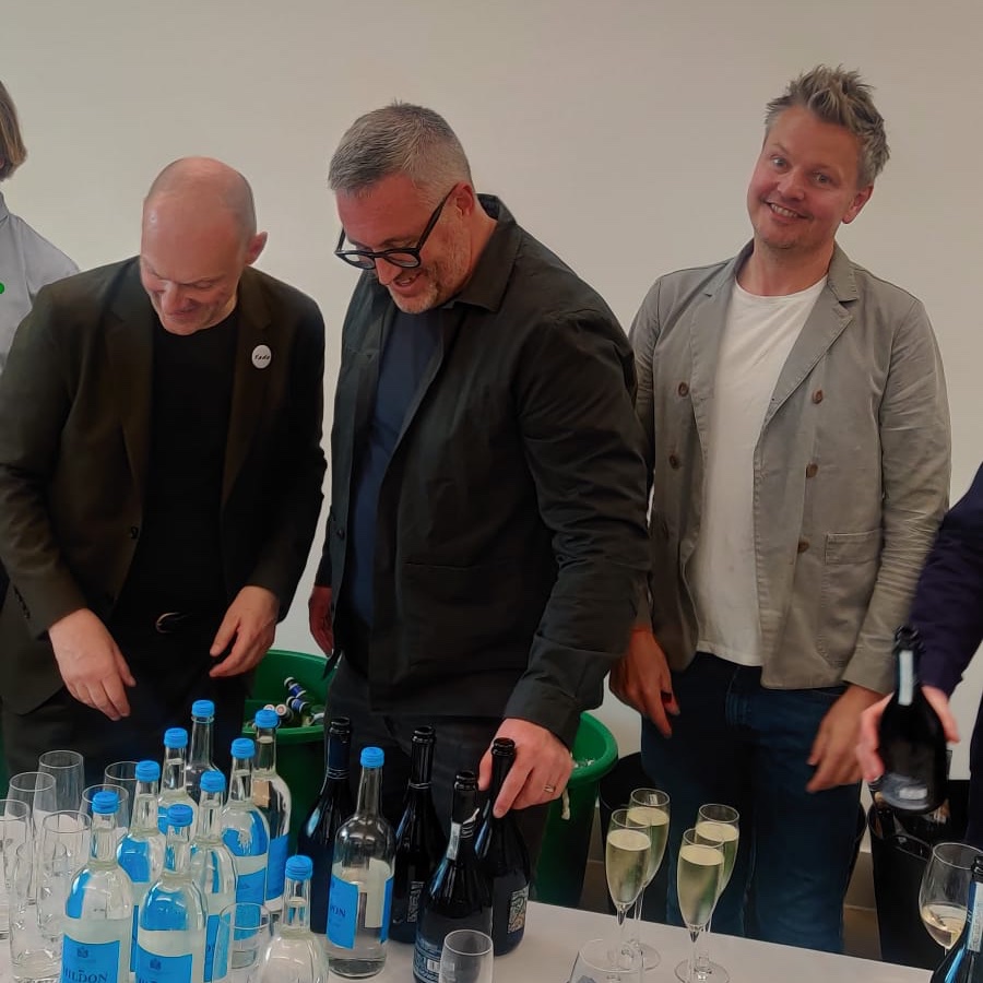CoffeyArch's tweet photo. And on the other side of town at the @LFArchitecture 2023 launch party, director @philcoffey helped @uncommonmartyn and our @yadaUK friends keep the bubbly topped up! 🥂 
(📸: @SerraAtaman) https://t.co/0BTrQIxbrY