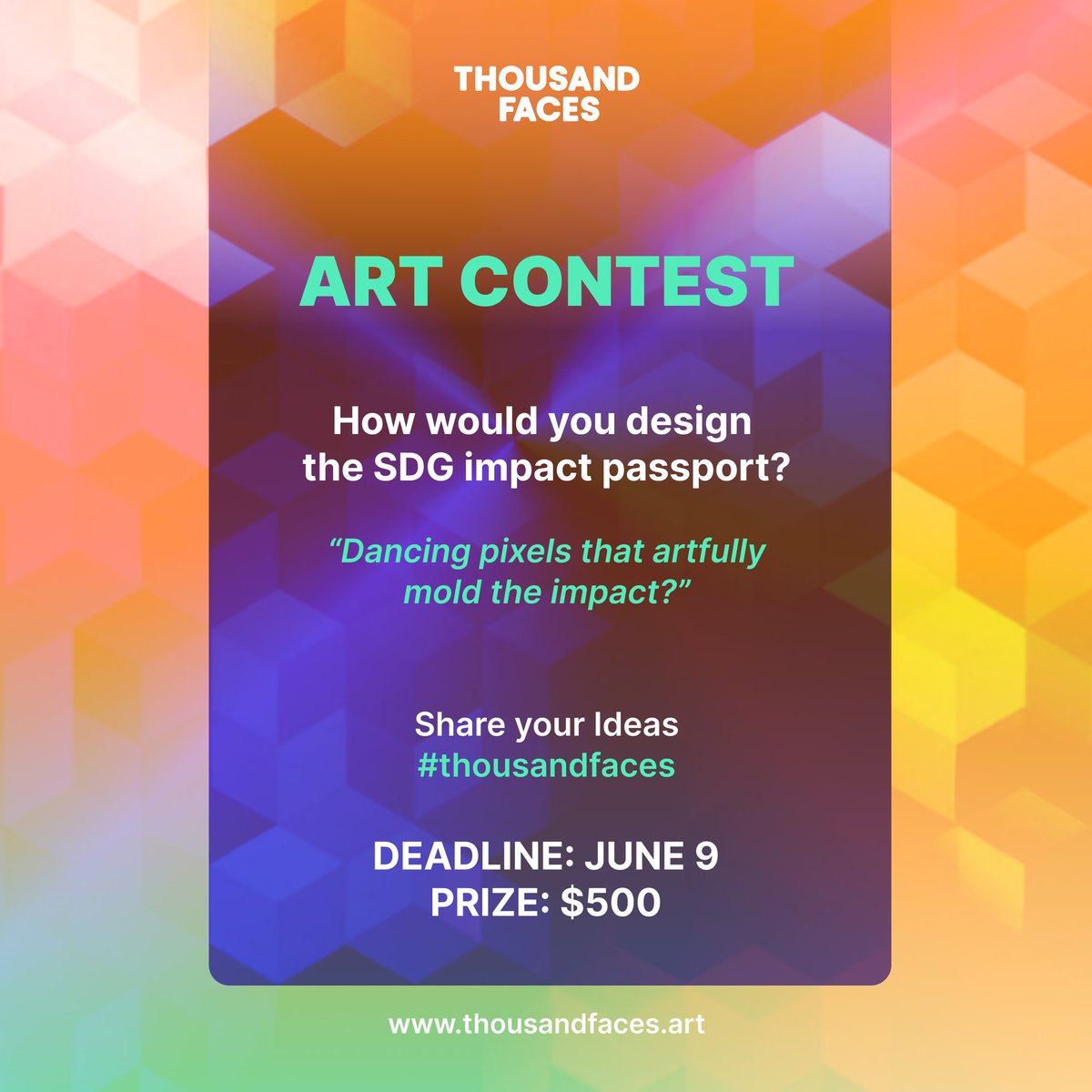 🎨💡 Calling all creative souls! Don't miss our ART CONTEST! Only 8 days left to join!

🏆 PRIZE: $500
📅 Deadline: June 9th

Join the #artcontest channel on Discord to access all the necessary information for this artistic journey!
discord.gg/5Q4evHyq

#art #artist #nftart