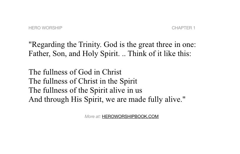 troykennedy's tweet photo. “Becoming like Jesus on small thing at a time.”

https://t.co/KbCj6Zl5KJ

"Hero Worship: A 12 Week Journey to Become More Like Jesus" available here: https://t.co/kIq3Kwwc6a https://t.co/zF2HdppQhq