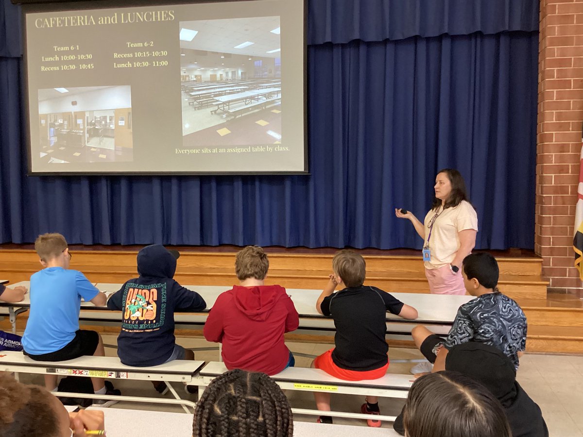 Ms. Cole, <a href="/EMS_SMCPS/">EMS</a> counselor, presents to our 5th grade Terrapins!